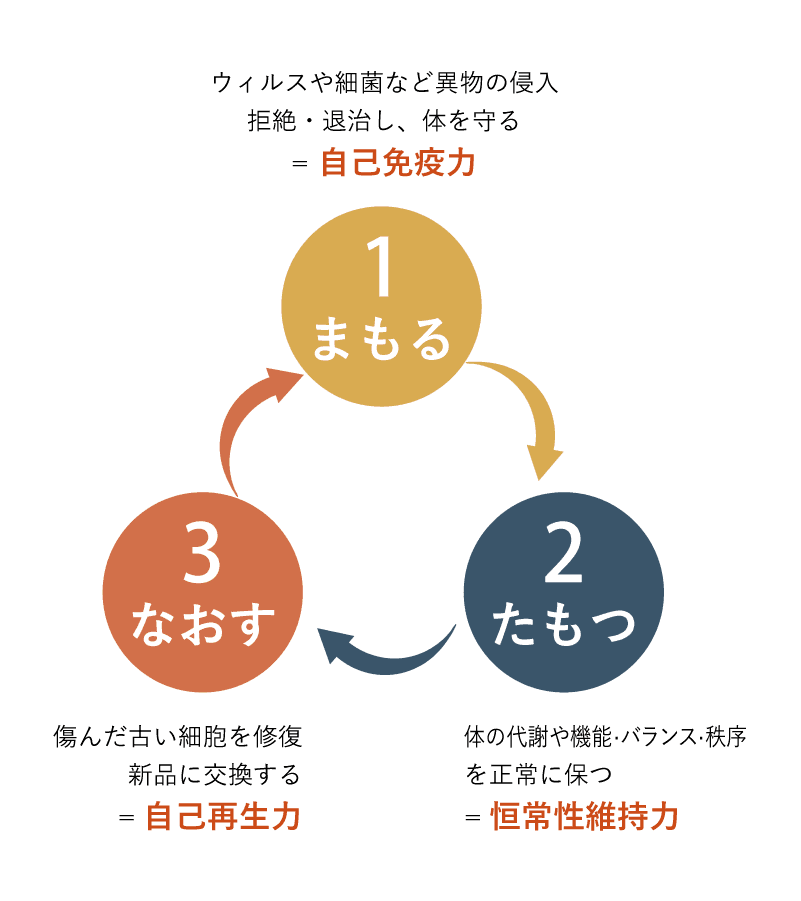 3サイクルの1.まもる、2.たもつ、3.なおす